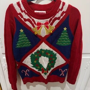 Tipsy Elves Red and Blue Holiday Sweater